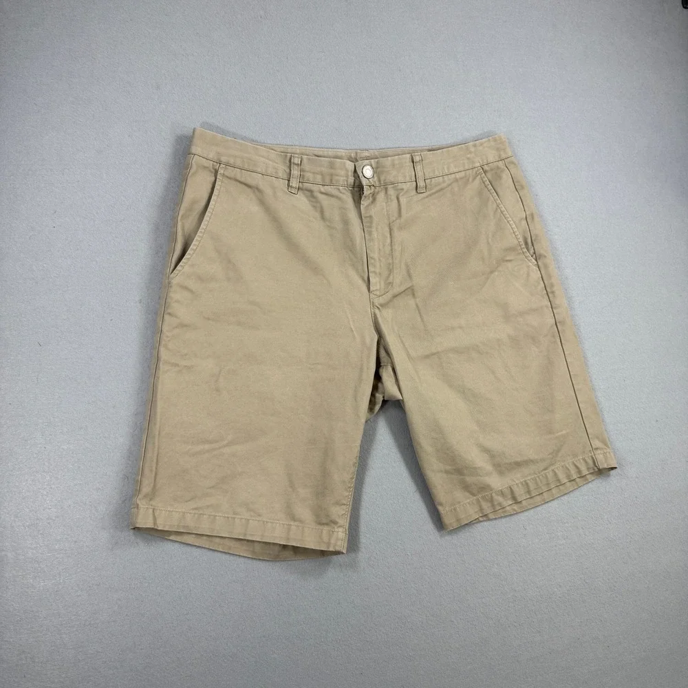 Bonobos Chino Shorts Men 36 Khaki Tan 11 Inch Inseam Casual Outdoor Summer Relax - Picture 9 of 10